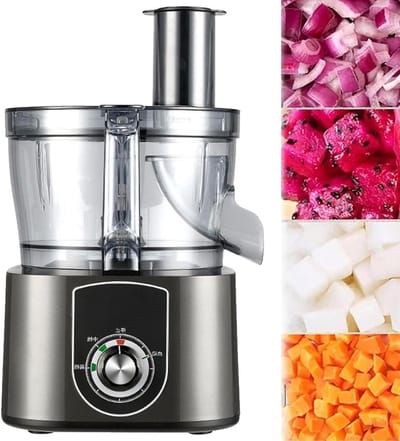 Elektrische Groentehakker - Keukenmachine Fruit Snijder - Commerciële Keuken - Hoge Snij-Efficiëntie - 375x305x480mm - Zilver