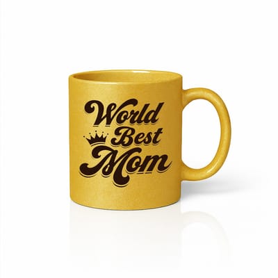 World’s Best Mom Koffiemok - Luxe Cadeau voor Moeder - Keramiek - Goud