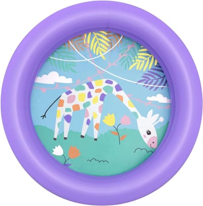 TIM® Kinderzwembad - Kinderzwembad Met Glijbaan - Speelzwembad - Kinderzwembad Playcenter - Paars - 61cm x 61cm x 15cm