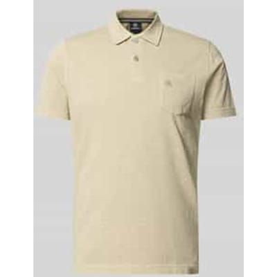 LERROS Poloshirt van jerseykwaliteit met borstzak, van puur katoen , Maat: S , Kleur: GRAVEL BEIGE , 100% katoen