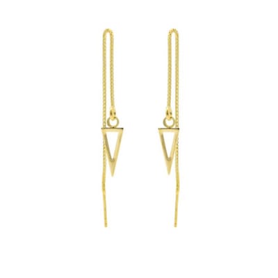 Karma Oorhangers Pull Through Open Triangle Goudkleurig