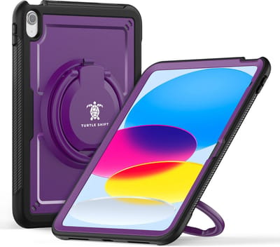 Turtle Shift Hoes - Geschikt voor iPad 11 (A16) en iPad 10 - Hoes met screen protector - Uitklapbare standaard - 10.9 inch - Paars