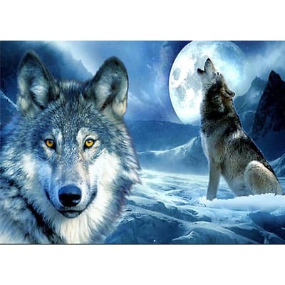5d Diamond Painting DIY Borduren Heldere Steentjes diamant schilderij Wolf Wall Arts Decor 20X30CM