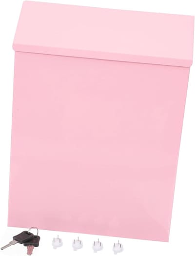 Brievenbus met slot - Brievenhouder buiten - Post veilig ontvangen - Weerbestendig ontwerp - 550 Gram - Roze