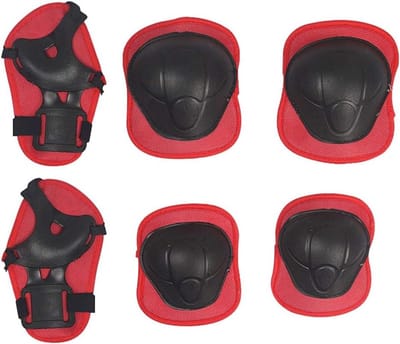 Kinderen Beschermingsset - Veiligheidspads - Sport Activiteiten - Verstelbaar Ontwerp - 6 Delig - Rood