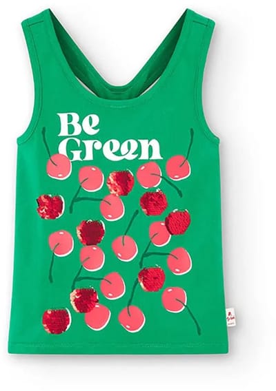 Boboli 418047 Mouwloos T-shirt Groen 14 Years Meisje