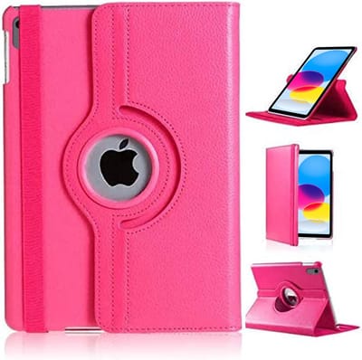 Hoes geschikt voor iPad A16 hoes 11th Generation 11 Inch 2025 Roze / iPad 2022 (10.9) 10e generatie draaibare bookcase 360° Case