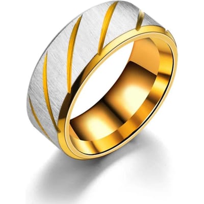 Roestvrijstalen Ring met Twill Gravure, Enkele Mannen en Vrouwen voor Koppelring 7