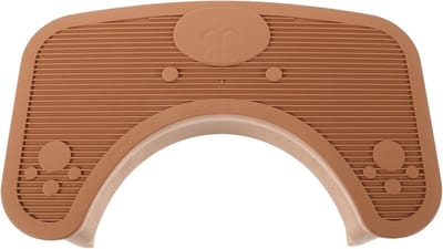 Toiletkruk - Hurkstoel - Comfortabel Toiletbezoek - Antislip Extra Dik - 39.5x24x16cm - Koffie