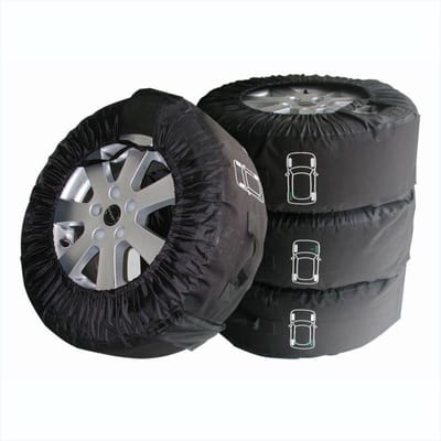 ProPlus Bandenhoezen - Bandentassen - Bandbreedte maximaal 280 mm - Wielhoes - Winter- en Zomerbanden Hoezenset - Reservewiel - XL - Eenvoudige Montage - 4 Stuks - Zwart