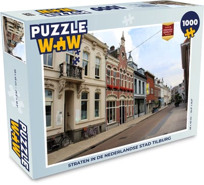Puzzel Straten in de Nederlandse stad Tilburg - Legpuzzel - Puzzel 1000 stukjes volwassenen