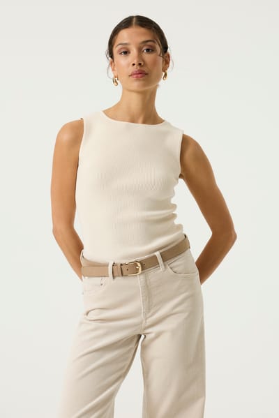 Garcia T260247 Mouwloze Trui Wit XS Vrouw