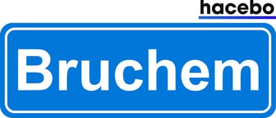 Hacebo - Plaatsnaam Sticker - 29x10 CM - Bruchem sticker - Verkeersborden sticker - grappige cadeaus - Bruchem
