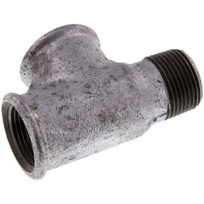 R 3/4'' x Rp 3/4'' M/F Verzinkt Gietijzeren T-stuk 25 Bar