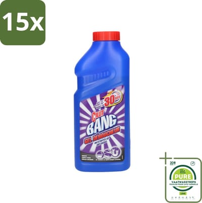 15 x Cillit Bang - Gel Ontstopper - Voor Keuken, Badkamer en Toilet - Werkt in 30 Minuten - Grootverpakking - Ontstopper - Afvoer Verstopping - Keuken Afvoer - Badkamer Afvoer - Toilet Afvoer
