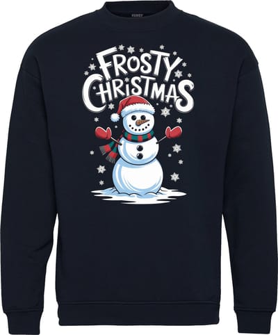 Kersttrui Frosty Christmas | Foute Kersttrui Dames Heren | Kerstcadeau | Kerstpakket | Navy | maat XS