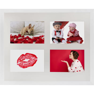BD art - Fotolijst - 28x35 cm - 4 Foto's - MDF - Wit