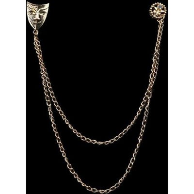 Herenpak Shirtkraag Kwast Broche Adelaar Engel Schedel Anker Badge Retro Spelden Trouwjurk Feest Halskleding Accessoires Nr. 28 -57 black