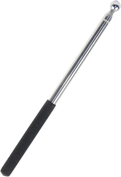 Telescopische Leraren Pointer - Uitschuifbare Baton - Presentaties Geven - Roestvrij Staal - 1.4 Meter - Zwart