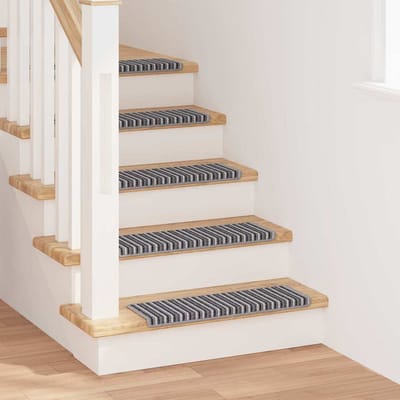 vidaXL - Zelfklevende - trapmatten - 15 - st - 65 - x - 21 - x - 4 - cm - Non-Slip - Grijs