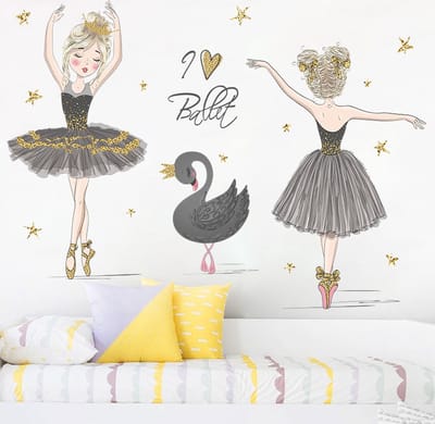 Spicker I Ballerina met zwaan I Muursticker I Babykamer I Speelkamer I Slaapkamer I Kinderkamer I Decoratie sticker I Wanddecoratie I Muurdecoratie I Baby I Jongen I Meisje