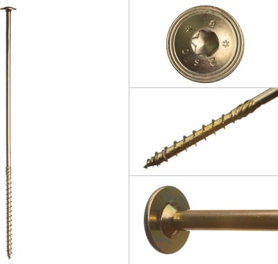 Wovar Tellerkopschroeven Geel Verzinkt 8.0 x 300 mm Torx | Doos 50 Stuks