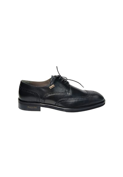 sb10223gfut100A Pollini Mannen Leder Zwart