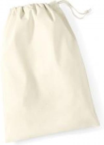 Westford Mill Cotton Stuff Bag WM115 - Natural - XXS (10 x 15 cm)