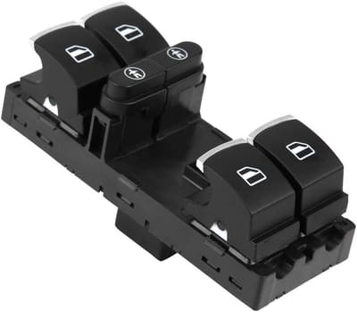 Raamschakelaar Auto - Hoofdraambediening - Auto Onderdelen - Directe Vervanging - 10 x 5 x 6 cm - Zwart