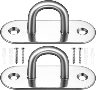 Duurzame RVS Plafondhaken, Set van 2, Geschikt voor Hangmatten, Zitzakken en Zware Voorwerpen tot 250 kg, Ideaal voor Yoga en Sportuitrusting