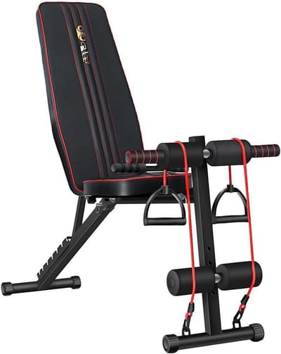 Verstelbare Gewicht Bank - Kracht Training Bank - Full Body Workout - Opvouwbaar Ruimtebesparend - 120 kg Capaciteit - Zwart