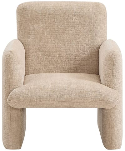 Vente-unique MESUTO beige chenille stof kinderfauteuil