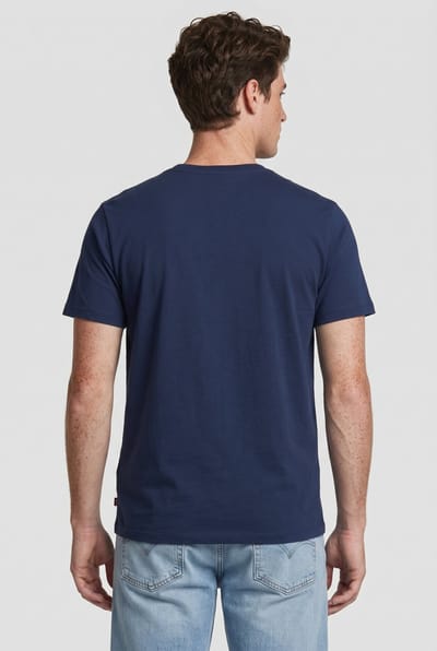 Levi's Graphic Crewneck Mini Sportswear Maat: M | Basic T-Shirts Outlet | Heren | Blauw