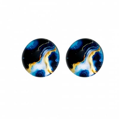 Allergievrij- oorbellen- blauw-1 cm- Charme Bijoux