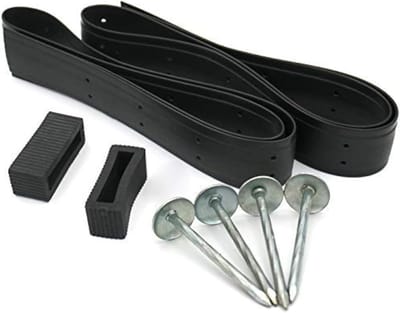 Set van 2 boombanden - 90 cm - Verstelbaar - Robuust PVC - Met bevestigingsmiddel en haringen voor stevige boomsteun