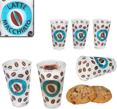 Set van 6 Latte Macciato 310ml Cremona Blauw 12.9 cm - Ritzenhoff 0806236