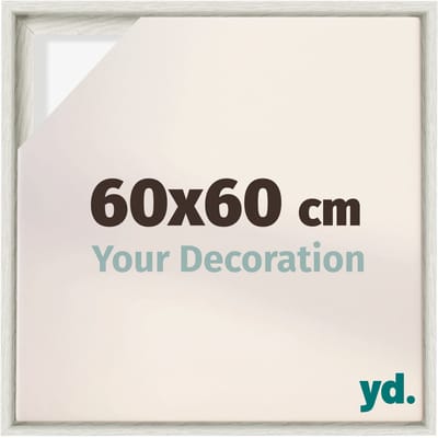 Your Decoration - Baklijst 60x60 cm - White Wash - Baklijst voor Canvas - MDF - Lyon