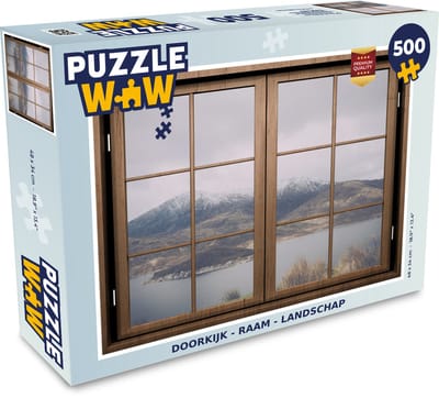 Puzzel Doorkijk - Ramen - Landschap - Legpuzzel - Puzzel 500 stukjes
