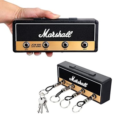 Sleutelrek voor wandmontage met gitaarstekkers – Vintage sleutelhouder voor muziekliefhebbers