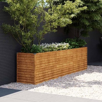 vidaXL - Verhoogde - tuinbak - 291x50x69 - cm - cortenstaal