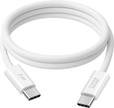 Usb C kabel - Usb C naar usb C - Oplaadkabel en datakabel - Snellader - Quick charge - Super fast charging - Geschikt voor Apple, Samsung, android smartphone tablet reader laptop - 2m - Wit