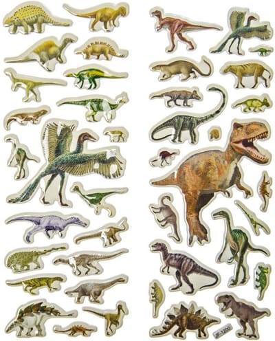 Stickers - Dino 17 X 7 Cm | 20 stickervellen met ieder 20 Stuks