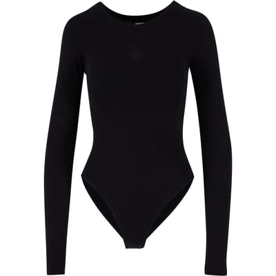Urban Classics Stretch Jersey Longsleeve Body Dames Shirt met lange mouwen - S