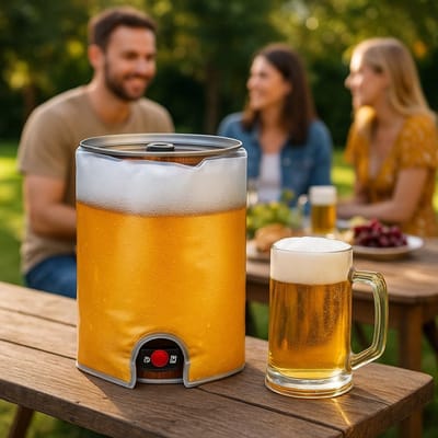 Koelmanchet Vat - Koelband Bier - Bier Koel Houden - Gemaakt in Duitsland - 5 Liter Vat - Zwart