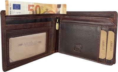 Portemonnee Heren Bruin - Echt Leer - Roodbruin - Portemonnee - Pasjes - Portefeuille