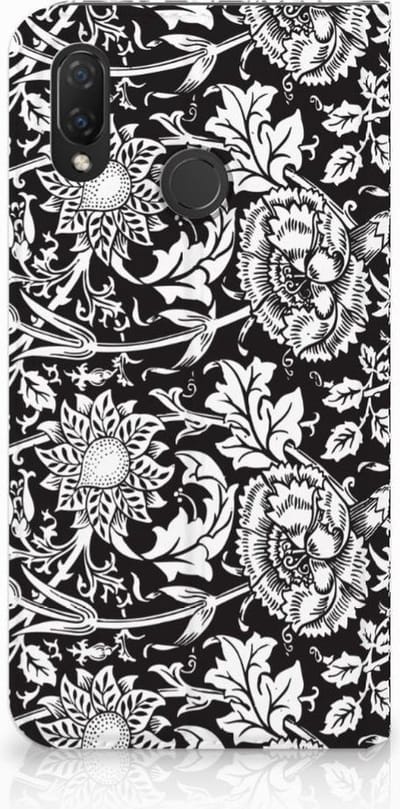 Huawei P Smart Plus Smart Cover Black Flowers