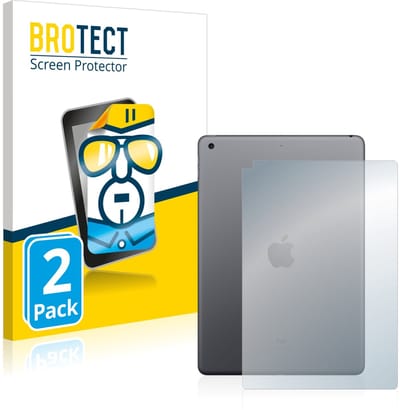 BROTECT - Screenprotector voor Apple iPad 10.2″ WiFi 2021 (Achterkant, 9 Gen.) - Folie Beschermfolie transparant 2 Stuks