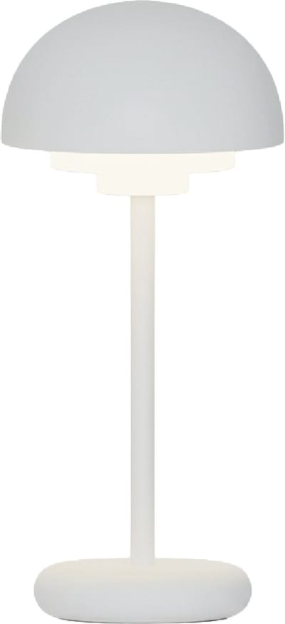 Luxus Europe - Tafellamp Rhodos Wit - Draadloze Tafellamp Buiten - Oplaadbaar - USB-C - Dimbaar - Warm Wit - Waterbestendig