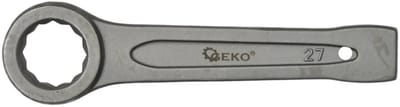 GEKO Ring Slogging Steeksleutel - 27mm - Voor Zwaar Werk - Chroom-Vanadium Staal