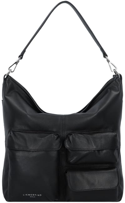 LIEBESKIND BERLIN Schoudertas LK 204 Archive 3D Leather Hobo Black Zwart